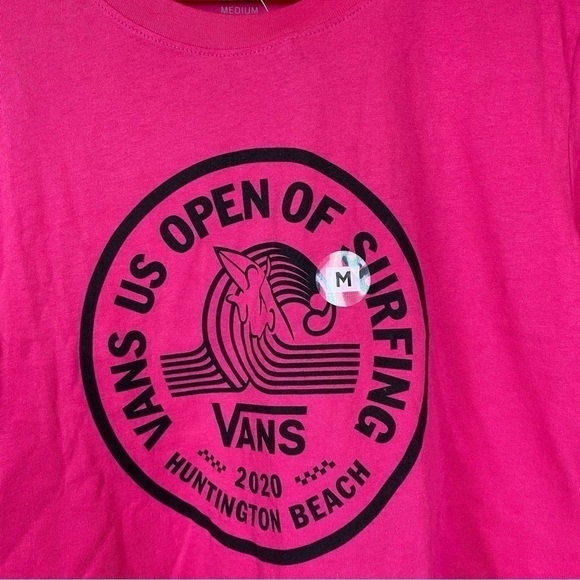 Vans 2020 US Open of Surfing Logo Short Sleeve Top Size Medium - Picture 2 of 8